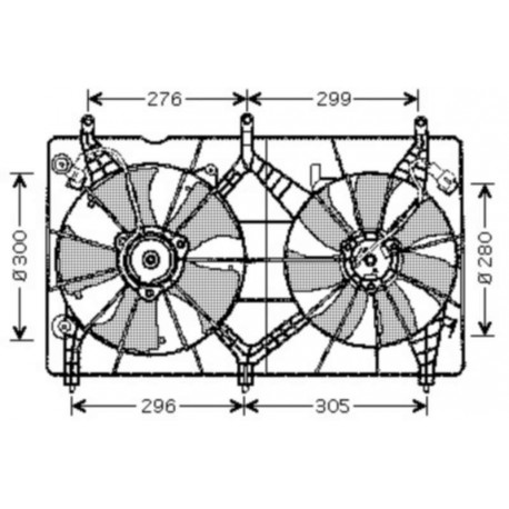 Ventilateur refroidissement du moteur Honda Accord 03-05 Berline / Break Honda Accord 05-08 Berline / Break