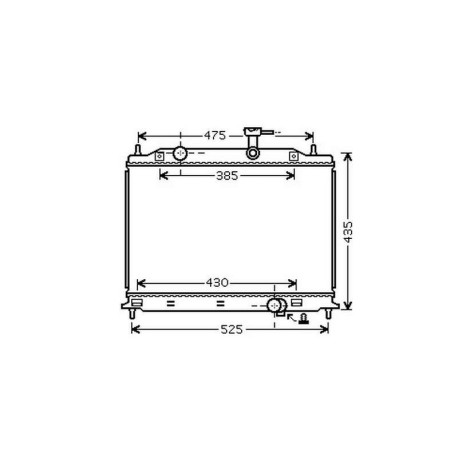 Radiateur refroidissement du moteur Kia Rio II apres 2005 (4 / 5 portes)