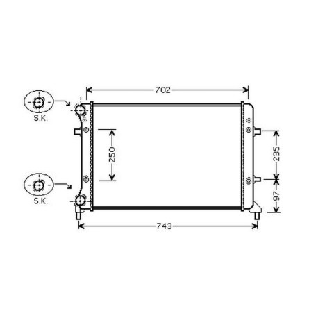 Radiateur refroidissement du moteur VolksWagen Touran 03-06