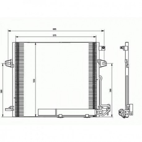  Condenseur Classe ML. 350.500/280.320CDi/4-MATIC 