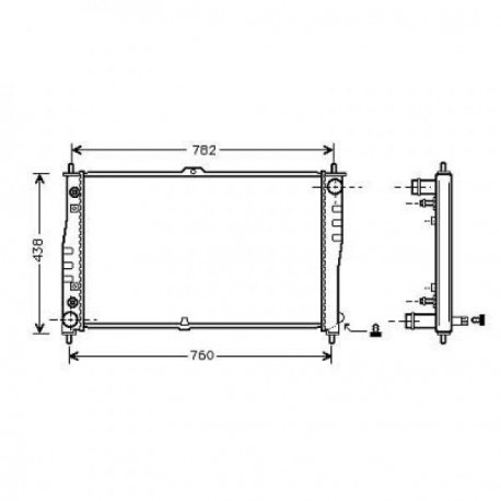 Radiateur refroidissement du moteur Kia Carnival I 99-00