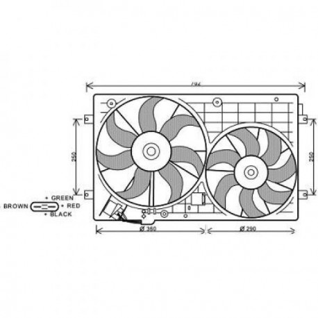 Ventilateur refroidissement du moteur VolksWagen Passat 05-10