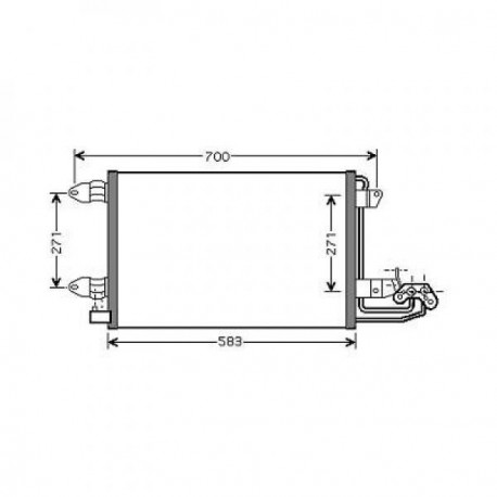 condenseur VW GOLF 504- 550x390