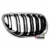 CALANDRES SPORT NOIR ET CHROME DOUBLES LAMES BMW SERIE 5 E60 & E61 (05062)