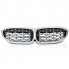 GRILLE CALANDRE SPORT LUXE STYLE DIAMANT NOIRE ET CHROME BMW SERIE 3 G20 G21 2018- (05939)