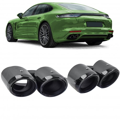 DOUBLES SORTIES ECHAPPEMENT SPORT NOIRES PORSCHE PANAMERA 971 (05994)