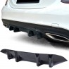 RAJOUT SUR DIFFUSEUR NOIR BRILLANT POUR MERCEDES CLASSE C W205 LIGNE AMG (06014)