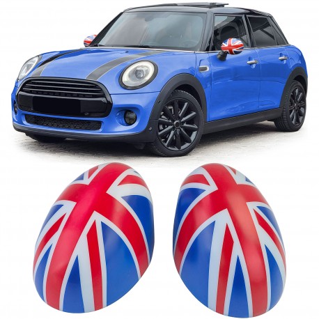 COUVRES COQUES RETROVISEURS BLEU BLANC ROUGE ROUGE MINI COOPER F54 F55 F56 F57 13-18 (06023)