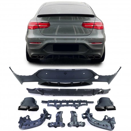 DIFFUSEUR SPORT STYLE AMG AVEC SORTIES NOIRES MERCEDES GLC COUPE C253 (06031)