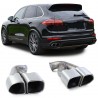 DOUBLES SORTIES ECHAPPEMENT SPORT TURBO LOOK PORSCHE CAYENNE TYPE 92A 14-17 (06034)