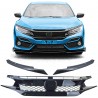 CALANDRE NOIRE  BRILLANTE SPORT AVEC SUPPORT LOGO HONDA CIVIC FK 2016-2020 (06056)