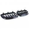 CALANDRES DOUBLE LAMES NOIR BRILLANT LOOK PACK M BMW SERIE 3 E92 & E93 05-10 (05042)