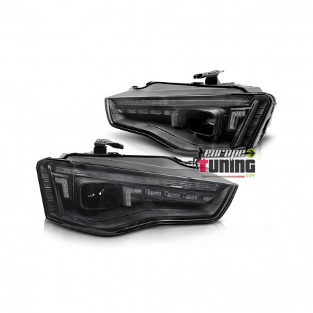 FEUX PHARES AVANTS NOIRS DIURNES LED DRL AUDI A5 2011-2016 (06063)